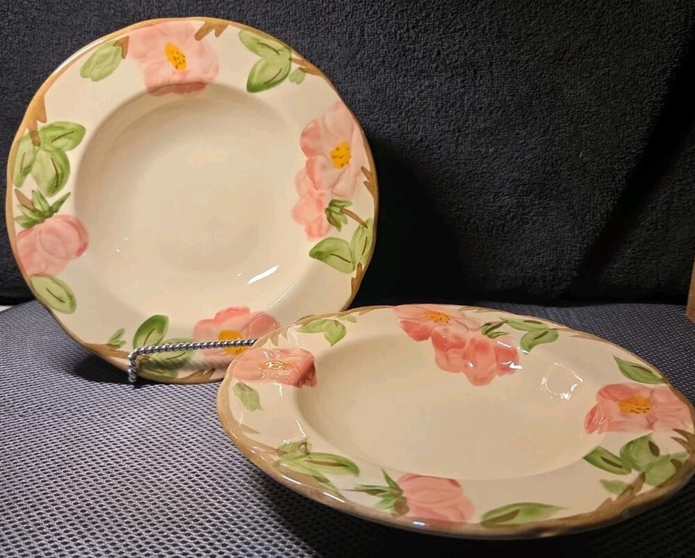 Franciscan Desert Rose Soup Plate 9in Set Of 2